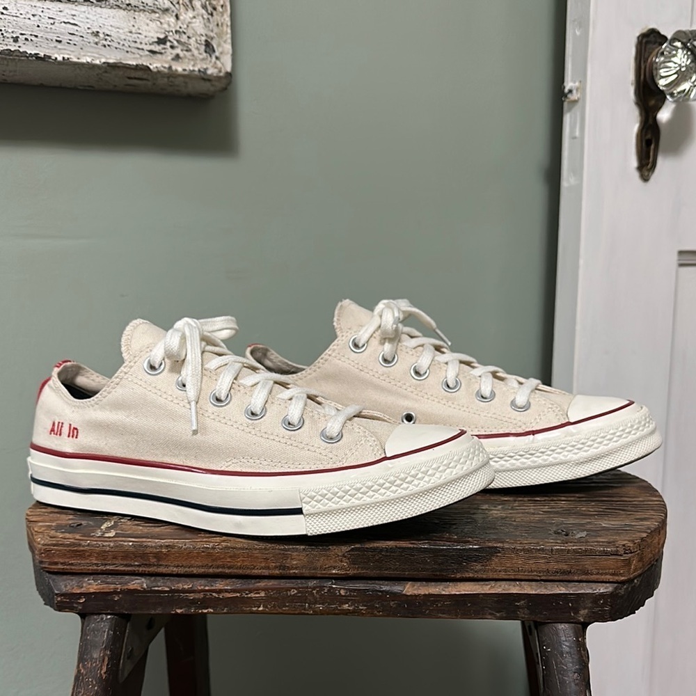 CONVERSE ALL STAR Chuck Taylor Unisex Canvas Sneakers - Parchment/Garnet/Egret
